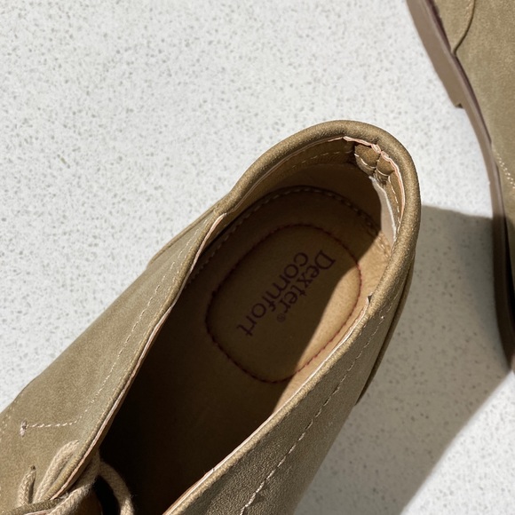 New Mens Suede Beige Dress Shoes with laces, comfort insoles size 12 - Picture 6 of 13